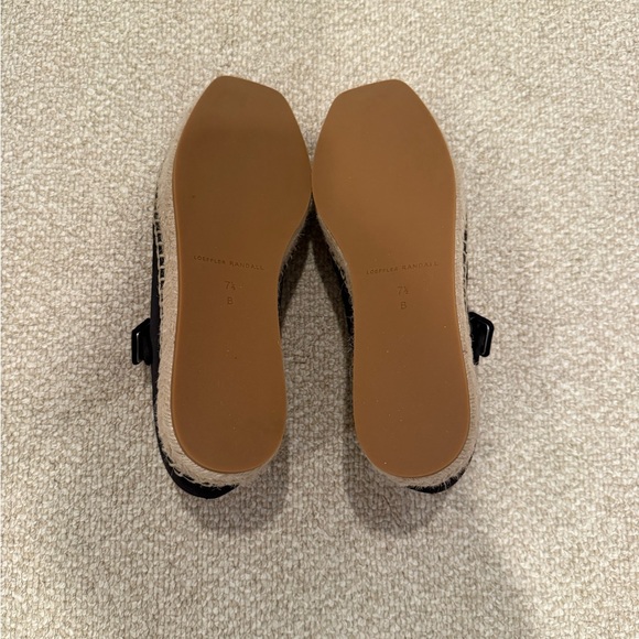 NEW! LOEFFLER RANDALL CLOVER BLACK MOIRE ESPADRILLE MARY JANE SHOES SIZE 7.5 - Picture 10 of 13